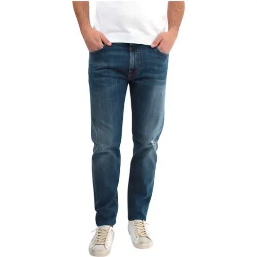 Blaue Jeans Slim Fit , Herren, Größe: W40 - Roy Roger's - Modalova