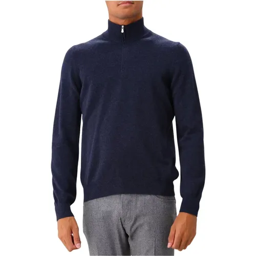 Blauer Woll-Zip-Pullover Gran Sasso - Gran Sasso - Modalova