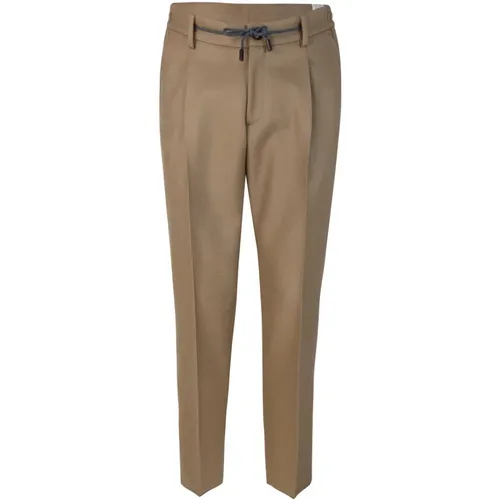 Braune Chino Hose mit Taschen , Herren, Größe: L - Lubiam - Modalova