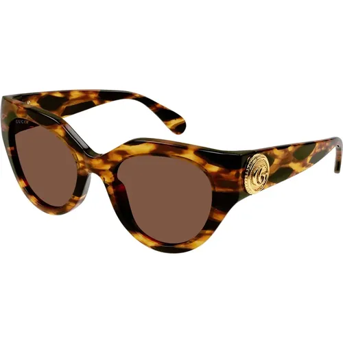 Stylish Sunglasses Black Frame , female, Sizes: 52 MM - Gucci - Modalova
