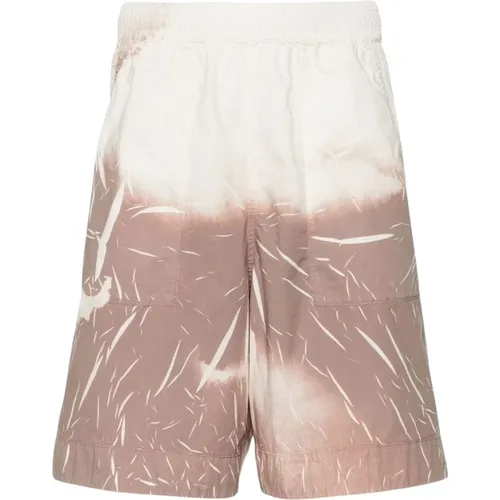 Printed Wide Leg Shorts , male, Sizes: W34, W31, W30 - Stone Island - Modalova