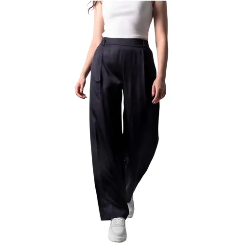 High Waist Silk Blend Pull On Pant coastal V964422285 , Damen, Größe: M - Vince - Modalova