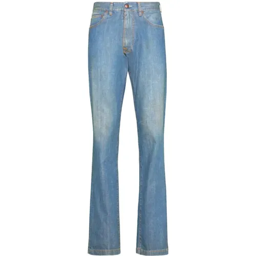 Blaue Jeans mit leichtem Schmutzeffekt , Herren, Größe: W33 - Maison Margiela - Modalova