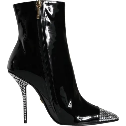 Patent Crystal Heel Boots Shoes , female, Sizes: 6 UK - Dolce & Gabbana - Modalova