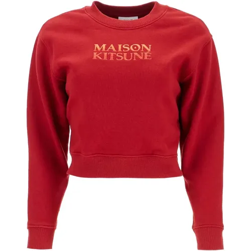 Gradient Boxy Sweatshirt , Damen, Größe: L - Maison Kitsuné - Modalova