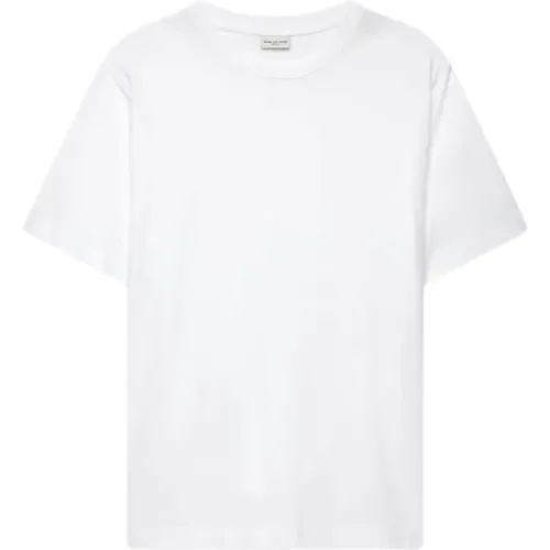 Weißes Basic T-Shirt - 100% Baumwolle , Herren, Größe: XL - Dries Van Noten - Modalova