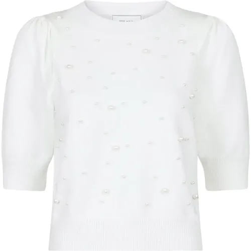 Soft Pearl Knit Off White , female, Sizes: L, 2XL, S, XS, XL, M - NEO NOIR - Modalova
