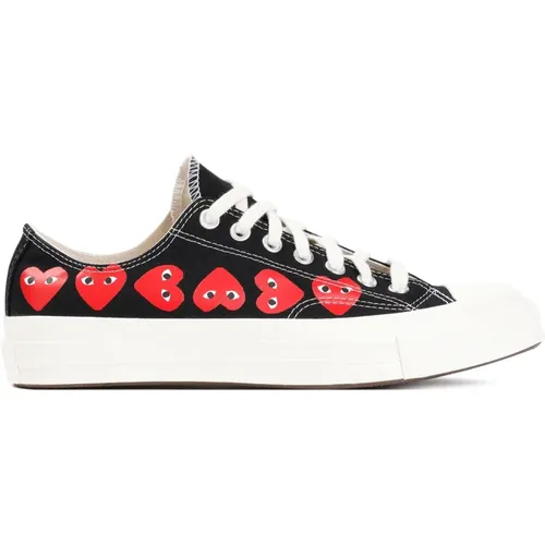 Schwarze Canvas Sneakers - Comme des Garçons Play - Modalova