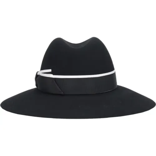 Schwarze Fedora Hüte für Männer , Damen, Größe: M - Borsalino - Modalova