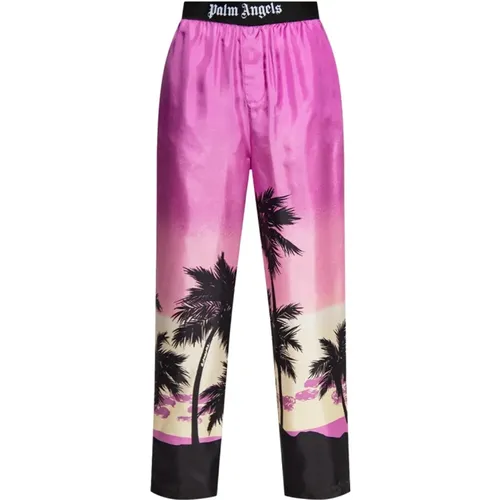 Patterned trousers , female, Sizes: XS - Palm Angels - Modalova