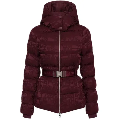 Bordeaux Sport Kapuzenjacke,Bordeaux Mäntel für Frauen - Elisabetta Franchi - Modalova