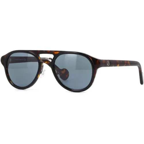 Sunglasses Ml0020 05V Blue Havana , unisex, Sizes: 54 MM - Moncler - Modalova