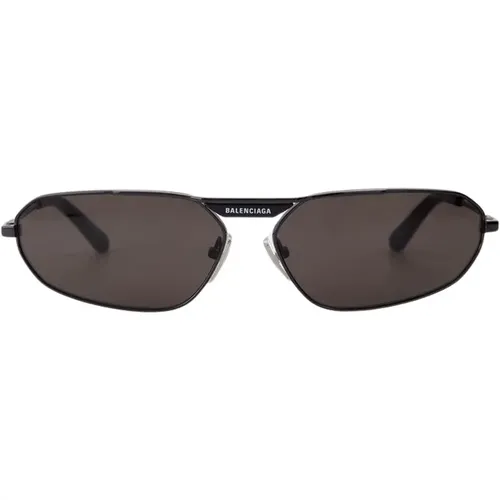 Geometrical Grey Metal Sunglasses , male, Sizes: ONE SIZE - Balenciaga - Modalova