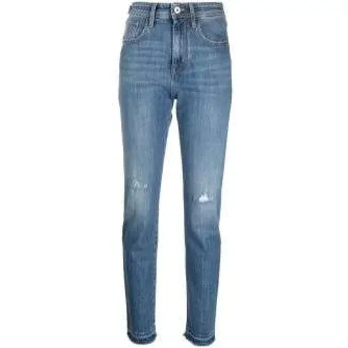 Straight-Leg Jeans mit Distressed-Effekt , Damen, Größe: W27 - Jacob Cohën - Modalova