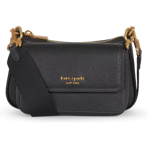 Schwarze Doppelte Crossbody-Tasche - Kate Spade - Modalova