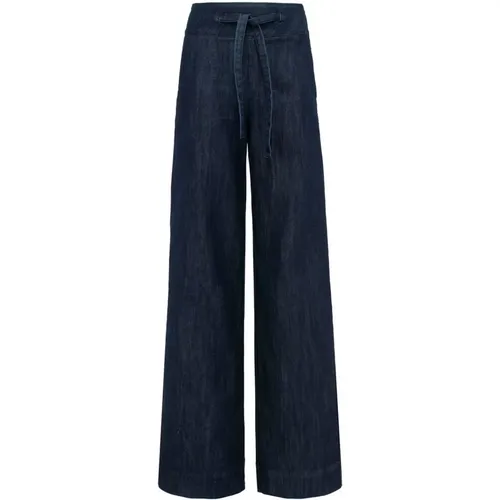 High-Waisted Palazzo Denim Pants , female, Sizes: S, 2XS, XS - MVP wardrobe - Modalova