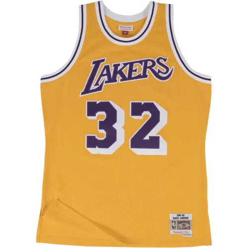 Magic Johnson Lakers Jersey 1984-85 , male, Sizes: L, S, M, XL - Mitchell & Ness - Modalova