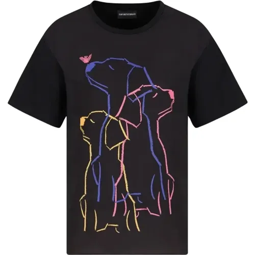 T-Shirt , female, Sizes: M, L, S - Emporio Armani - Modalova