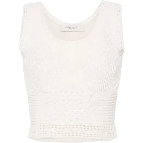 White Journey Topwear , female, Sizes: M, S - Golden Goose - Modalova