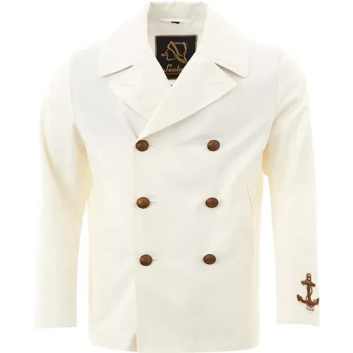 Cotton Double Breast Jacket , male, Sizes: L - Sealup - Modalova