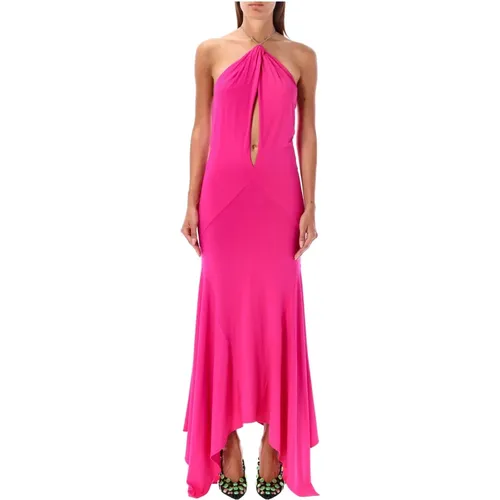 Fuxia Jersey Dress American Neckline , female, Sizes: XS - The Attico - Modalova