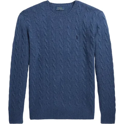 Melange Cable-Knit Wool-Cashmere Sweater , male, Sizes: L, M - Polo Ralph Lauren - Modalova