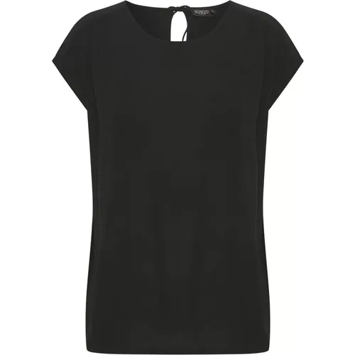 Loose-Fit Top with Tie-Neck , female, Sizes: L, 2XL, XS, M, XL, S - Soaked in Luxury - Modalova