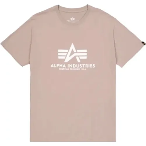 Herren Basic T-Shirt Kurzarm - alpha industries - Modalova