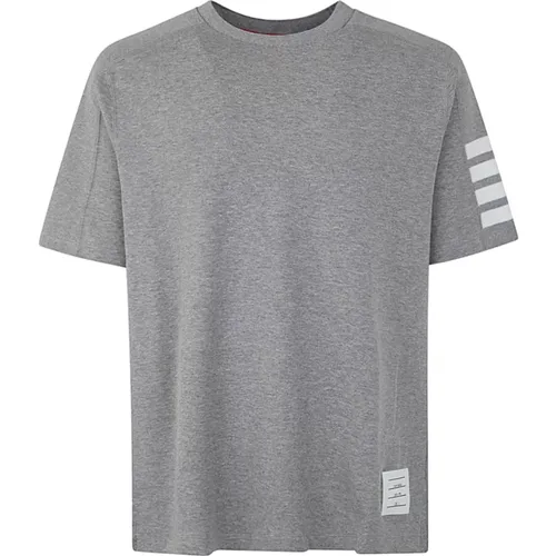 Milano Cotton 4 Bar Stripe T-Shirt,Marineblau Kurzarm T-shirt - Thom Browne - Modalova