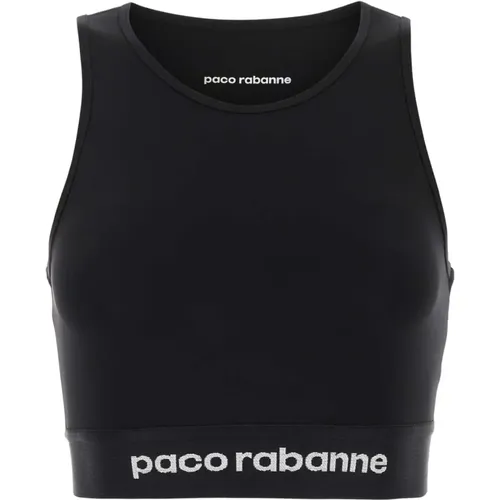 Sleek Stretch Nylon Top , female, Sizes: XS, L, M, S - Paco Rabanne - Modalova