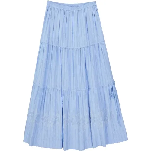 Effortless Elegance Cotton Midi Skirt , female, Sizes: XL - See by Chloé - Modalova