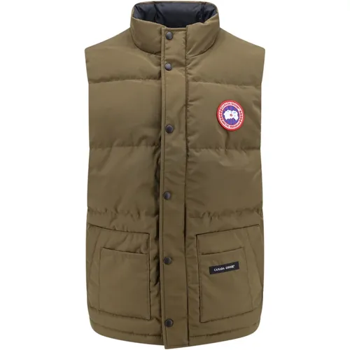 Quilted Jacket with Hidden Closure , male, Sizes: M - Canada Goose - Modalova