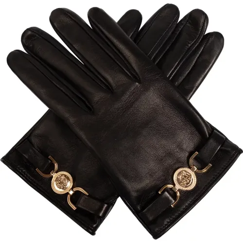 Handschuhe mit Logo , Damen, Größe: 6 1/2 IN - Versace - Modalova