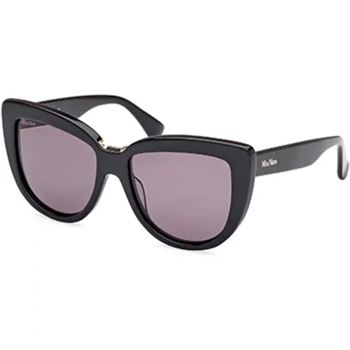 Stilvolle Sonnenbrille mit grauen Gläsern , Damen, Größe: 55 MM - Max Mara - Modalova