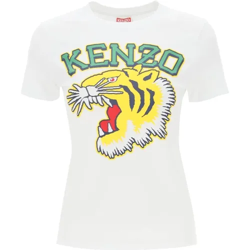 Tiger Varsity Jungle T-Shirt , Damen, Größe: M - Kenzo - Modalova