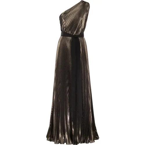 Franz Silk Lamé One Shoulder Dress , female, Sizes: 2XS, XS - Max Mara - Modalova