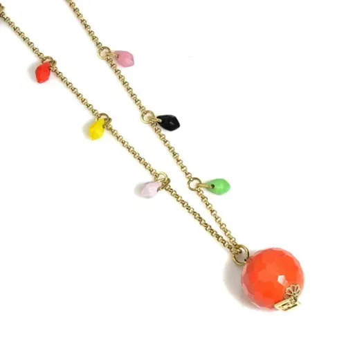 Pre-owned Metal necklaces , female, Sizes: ONE SIZE - Fendi Vintage - Modalova