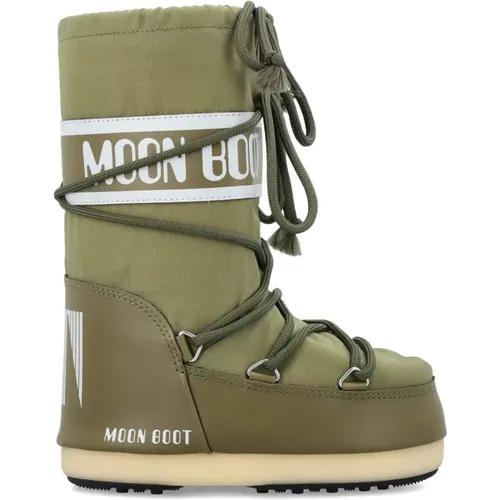 Khaki Icon High Nylon Stiefel , Damen, Größe: 39 EU - moon boot - Modalova