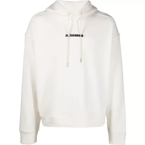 Logo hoodie , male, Sizes: L, M - Jil Sander - Modalova