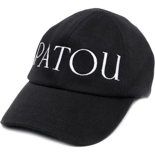 Schwarze Logo-bestickte Baseballkappe , Damen, Größe: L - Patou - Modalova