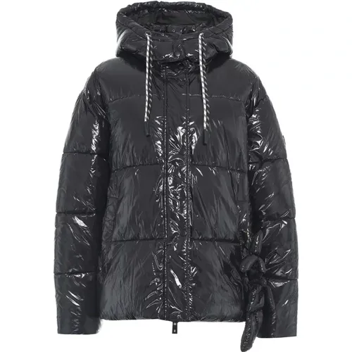 Schwarze Winterjacke Damenmode , Damen, Größe: S - Ottod'Ame - Modalova