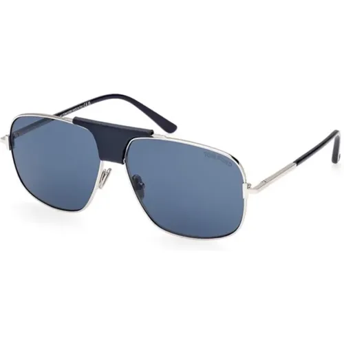 Blue Shiny Palladium Sunglasses Model Ft1096 , unisex, Sizes: 62 MM - Tom Ford - Modalova