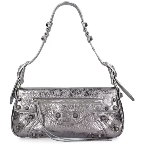 Metallic Shoulder Bag with Adjustable Strap , female, Sizes: ONE SIZE - Balenciaga - Modalova