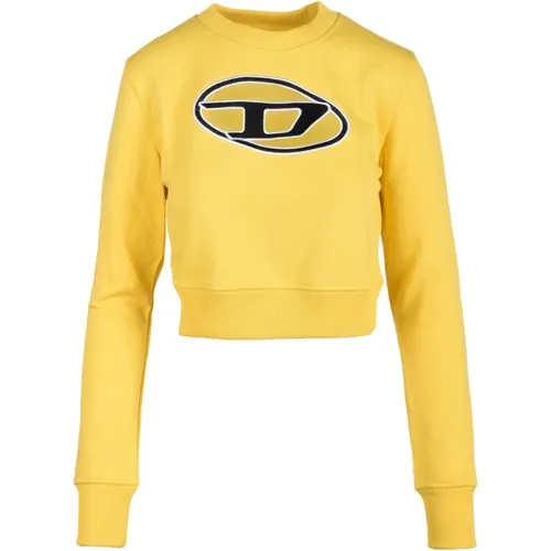 Baumwollmischung Sweatshirt , Damen, Größe: S - Diesel - Modalova