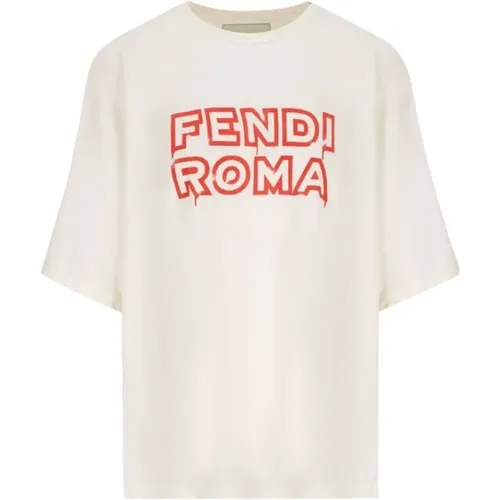 T-Shirt mit Logo-Print Fendi - Fendi - Modalova