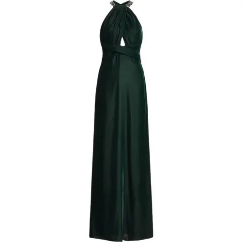 Grünes Samtkleid mit Perlen Maxi , Damen, Größe: S - Ralph Lauren - Modalova