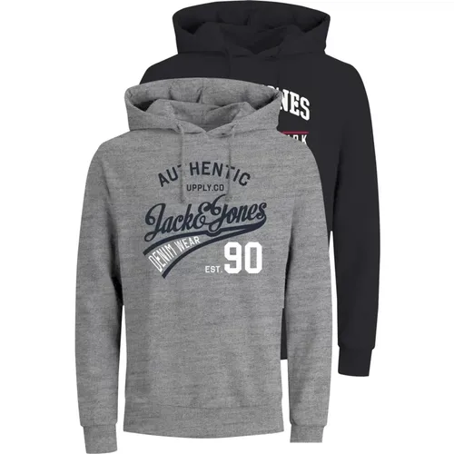 JackJones Hoodie Ethan Kapuzensweatshirt Doppelpack , Herren, Größe: L - jack & jones - Modalova