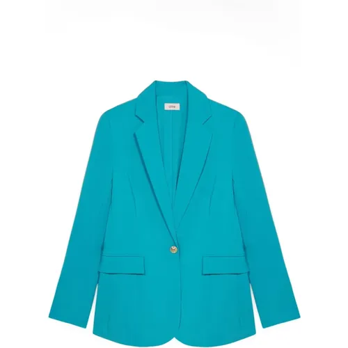 Blazer aus Technischem Gewebe Army Stil , Damen, Größe: 3XL - Oltre - Modalova