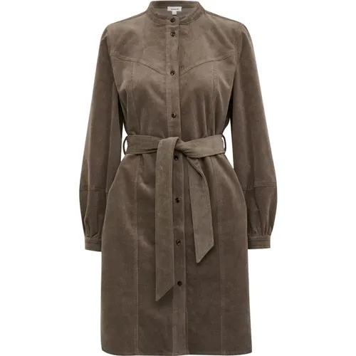 Chic Shirt Dress Morel , female, Sizes: XS, L, M, 2XL, XL, S - Soaked in Luxury - Modalova