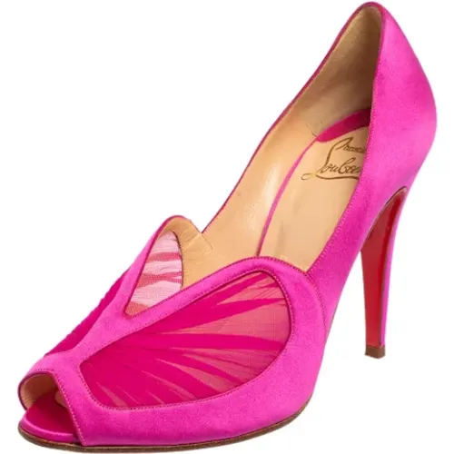 Pre-owned Satin heels , female, Sizes: 6 1/2 UK - Christian Louboutin Pre-owned - Modalova